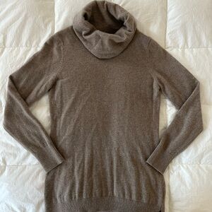 L.L. Bean Taupe Cowl Neck Sweater